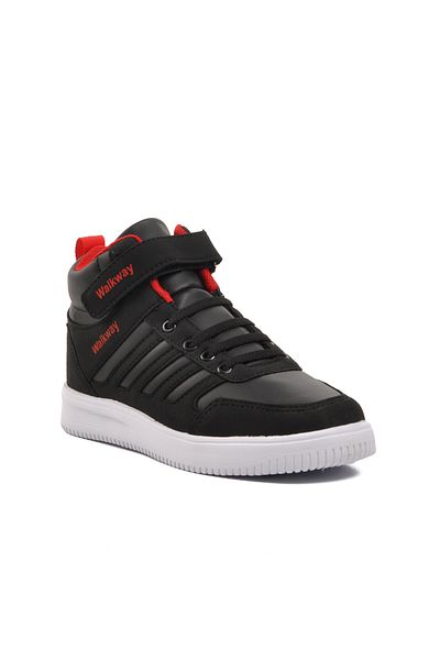WALKWAY Black-white-red Kids Sneakers