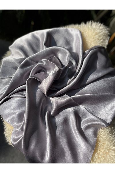 ahhu Janjan Patterned Shiny Satin Hijab Evening Dress Shawl
