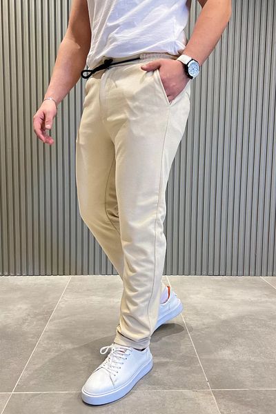 MİSHAR İTALİA Stone Men's Elastic Waist Jogger Pants