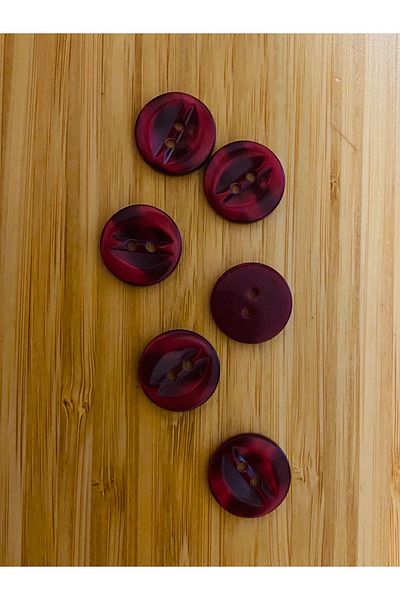 Öztürk Cardigan, Vest, Entari, Ferace and Pant Mother of Pearl Button. 18mm. 6 Pkt. Color: Burgundy.