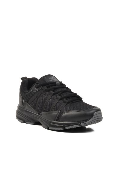 WALKWAY Black-Black Unisex Sports Shoes