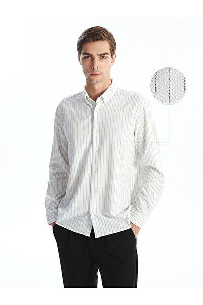 LC Waikiki Men's Shirt - Slim Fit, Long Sleeve, Dobby