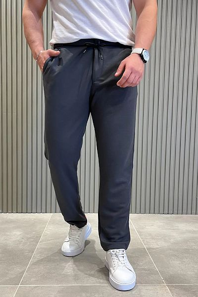 MİSHAR İTALİA Smoked Men's Elastic Waist Jogger Pants