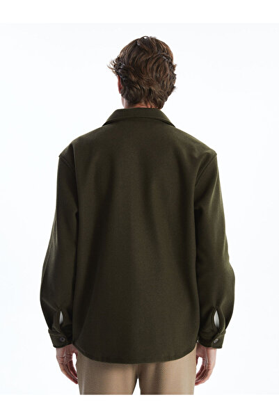 LC Waikiki Regular Fit Uzun Kollu Kaşe Erkek Gömlek Ceket