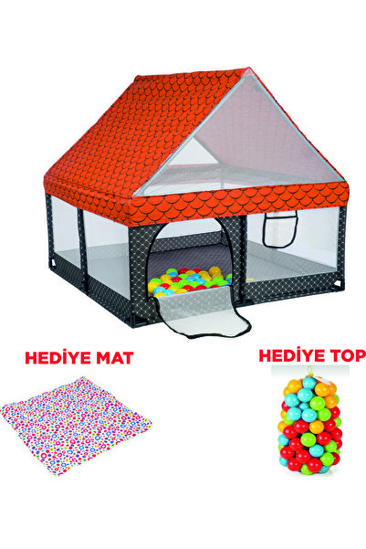 Mimma Baby Lia Icon Oyun Alanı, Oyun Evi Ve Çatılı 120*120 Ebatı Oyun Parkı