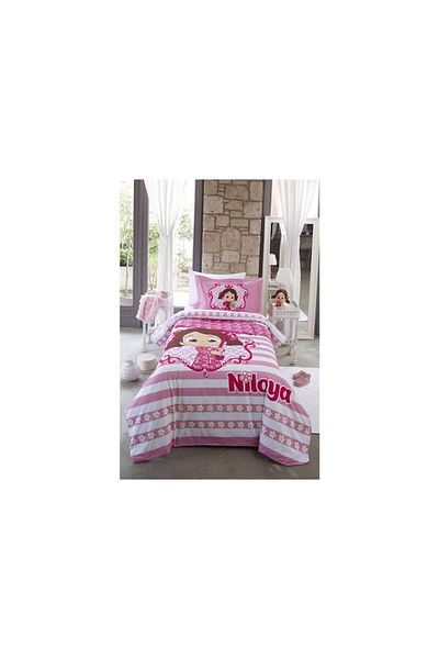 NILOYA Single Niloya Rain Duvet Cover Set Pink-white