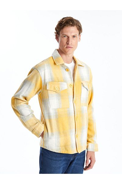 LC Waikiki Regular Fit Long Sleeve Plaid Men's Shirt Jacket