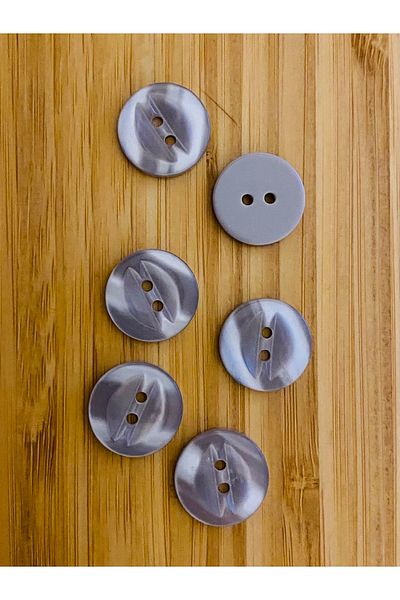 Öztürk Cardigan, Vest, Entari, Ferace and Pant Mother of Pearl Button. 18mm. 6 Pkt. Color: Light Grey.