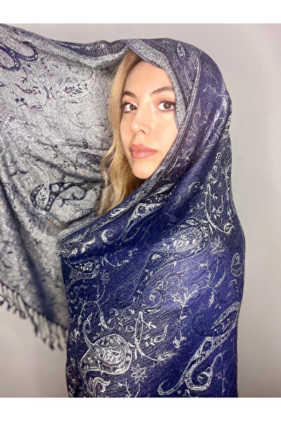 Çeşme Home وشاح شال الباشمينا الأصلي المختلط من الكشمير والحرير للنساء