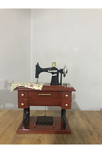 NOSTALJİM DEKORATİF PLASTİK MİNİ DİKİŞ MAKİNESİ