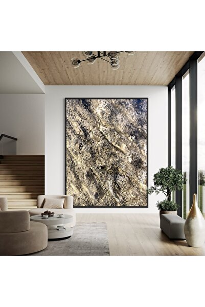 Tasarım 3 boyutlu dokulu tablo, rölyef tablo kaya