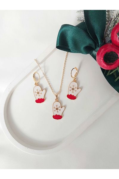 Alexis Carrel New Year Christmas Themed Necklace and Earring Set
