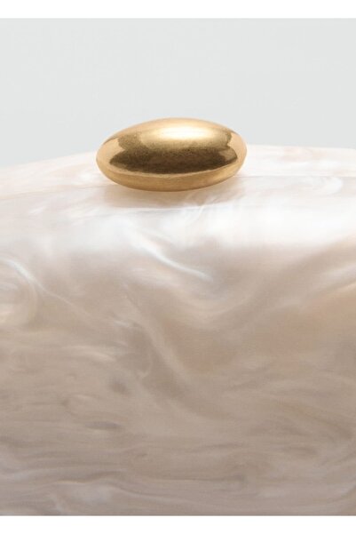 MANGO Woman Perleťově vypadající taška spojky