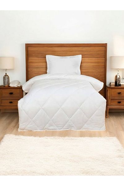 CollessiaHome Single Silicone Filled Micro Satin Luxury Quilt Micro Light Quilt 155X215 cm