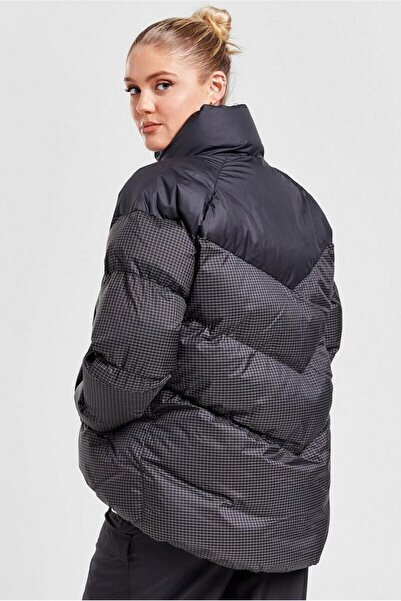 Nike Therma-Fit Windpuffer Grid Siyah Bol Kesim Kadın Spor Mont
