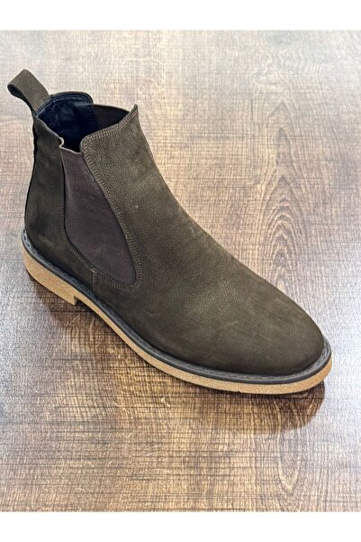 Greyybull Shoes deri erkek nubuk bot