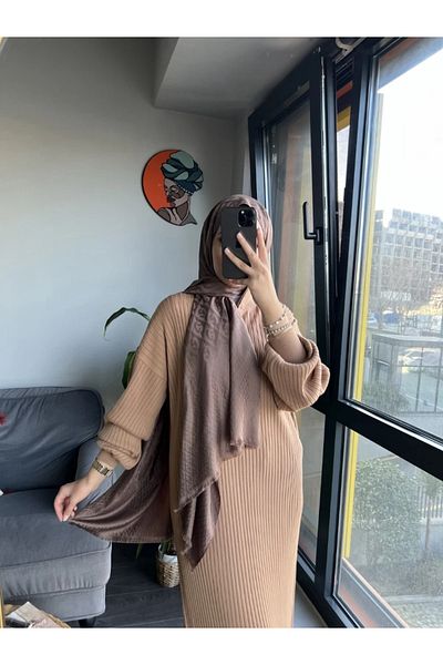 Jose Clothing Howell Premium Yarn Series Zippered Ribbed Long Knitwear Dress
