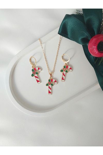 Alexis Carrel New Year Christmas Themed Necklace and Earring Set