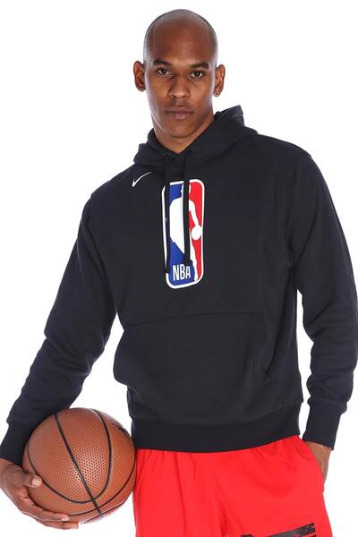 Nike Nba Team 31 Club Hoodie Black Erkek Regular Fit Sweatshirt Siyah