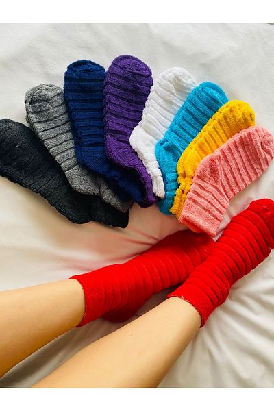 coon Mydea Women's Towel Winter Booties Socks 4 Pairs Mydea Socks