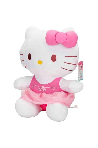 H.H.M ŞENVER TİCARET Hello Kitty Licensed Toy with Ribbon and Outfit Hello Kitty Plush 36 cm