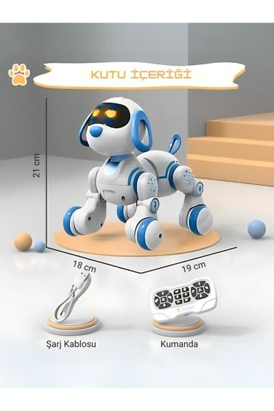 Genel Markalar Uzaktan Kumandalı Çok Fonksiyonlı Akllı Aktivite & Eğlence Robot Köpek