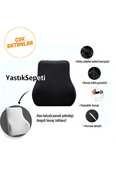 ORPEDOX Bel Yastığı %100 Visco Anatomik Sırt Minderi Ortopedik Bel Minderi Of...