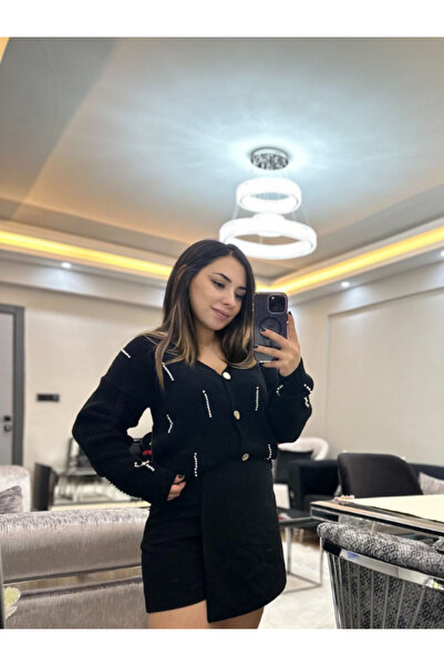 BERNEO Жіночий кардиган з каменями та ґудзиками, спеціальний дизайн