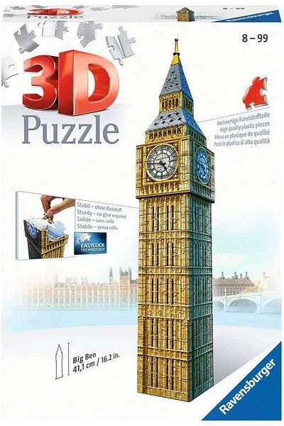 RAVENSBURGER Big Ben Clock Tower 3D Puzzle - New Design, Efshopx ( 125548 )