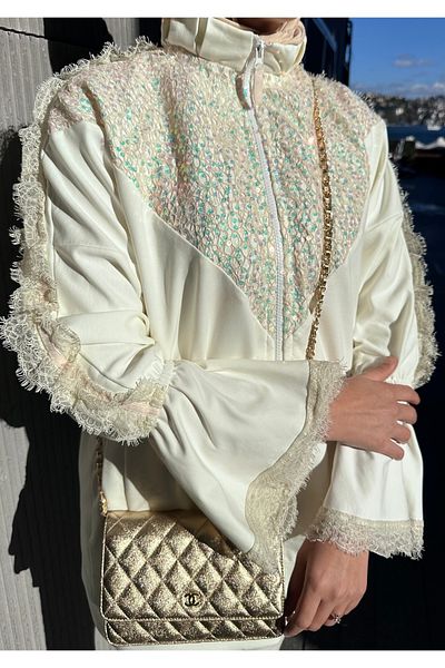 Revolution Ecru Tracksuit with Hologram Lace