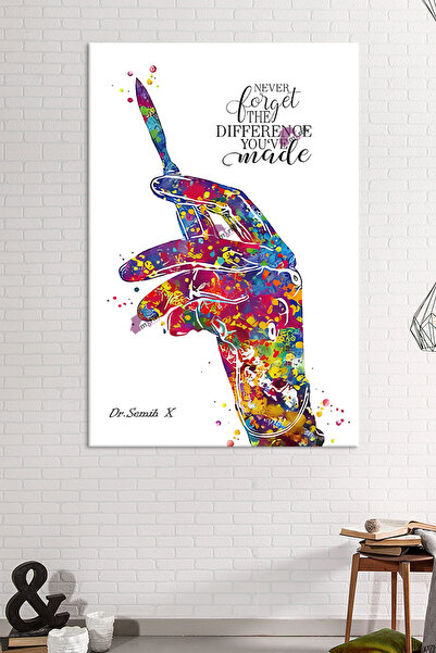 Morfil Sanat Atölyesi Καμβάς πίνακας για εκτύπωση ονομάτων, ειδικός για γιατρ...