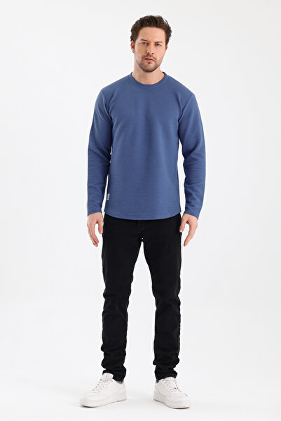 PELİTİSS Oval Etek Detaylı Uzun Kollu Rahat Kesim Sweatshirt
