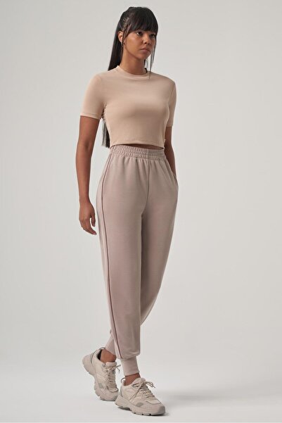 wellwe DERANO bej tex modal kumaş jogger