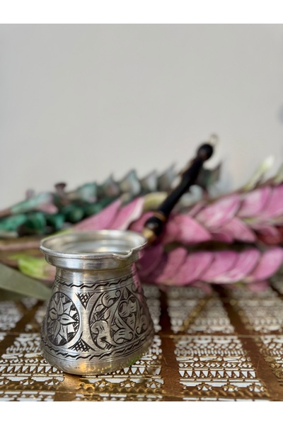 Handmade ESTERHOMEDECOR 2 kişilik işlemeli bakır cezve