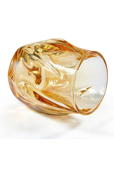 Yenigeldi 2Pcs Amber Color Nordic Style Tumblers Whiskey Cocktail Glasses Y17