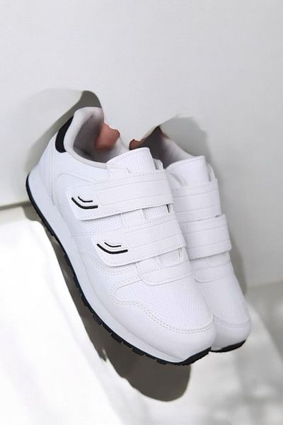 LANDSHOES Αθλητικά παπούτσια Unisex Μαύρο Λευκό Χρώμα Διπλό Ριγέ