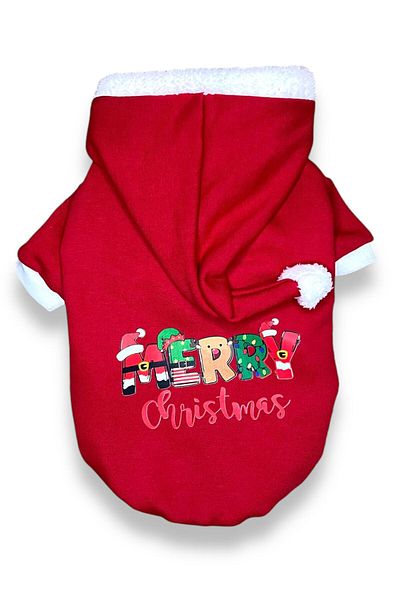 PetiliDünya Santa Claus Dog Print Outfit - Christmas Sweat
