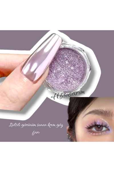 hbtasarim Metalik glitter far lila