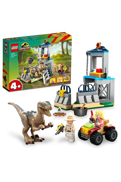 LEGO Jurassic Park velociraptor Escape - 137 Piece Creative Construction Set for Ages 4 and Up