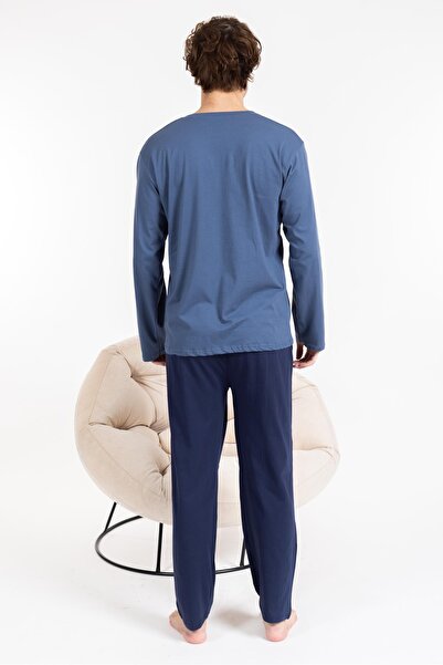 Mutlu City Erkek Penye Pamuk Regular Kalıp Sıfır Yaka Kaliteli Pijama Takımı A803123