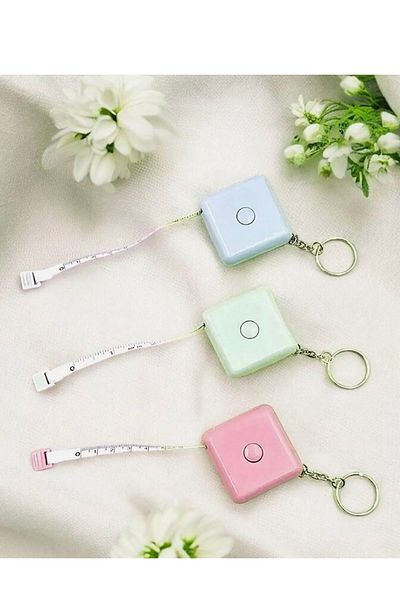 Hombak 1.5 Meters Auto Wrap Square Tape Measure - Tailor Tape Measure with Plastic Roller and Keychain 150 cm