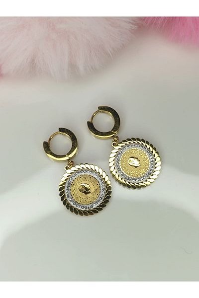 ilvesa shop Stainless Steel Tuğra Model Steel Earrings