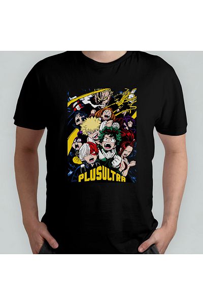 Pixxa Μπλουζάκι My Hero Academia Crew Neck 100% βαμβακερό - Μοντέλο 1