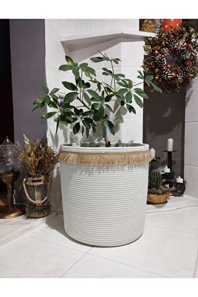 bayram taşcıoğlu home desing 35*35 Dekoratif Püsküllü Bohem Saksı Giydirme Sa...