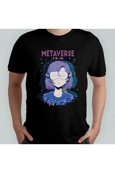 Pixxa Μπλουζάκι Metaverse Crew Neck 100% βαμβακερό μοντέλο 1