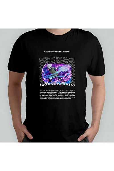 Pixxa Μπλουζάκι Naruto Kakashi Hatake - 100% βαμβάκι, λαιμόκοψη, μοντέλο 6