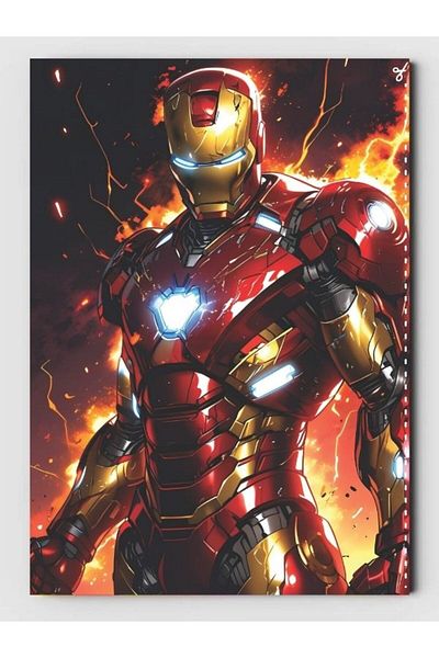 ZNC Carte de colorat Iron Man (20 pagini complete) cu cadou poster pentru coperta din spate (+1 autocolant pentru pagini)