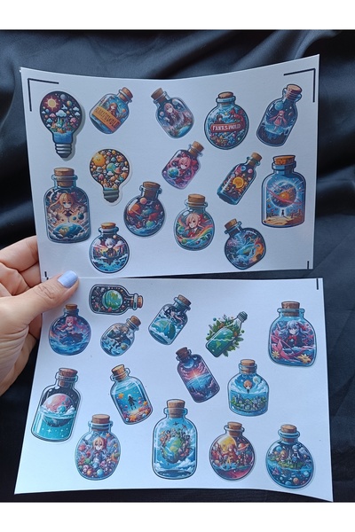 Pink Swan Craft Set naljepnica anime univerzuma u boci, bullet journal, nalje...