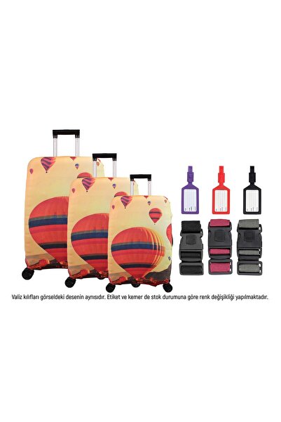 Bagacar Набір з 3 балонів, чохол для валізи, 3 ремені для валізи, 3 етикетки ...