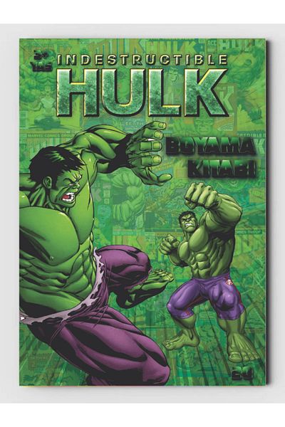 ZNC Carte de colorat Hulk (20 pagini complete), (+1 pagină autocolant)